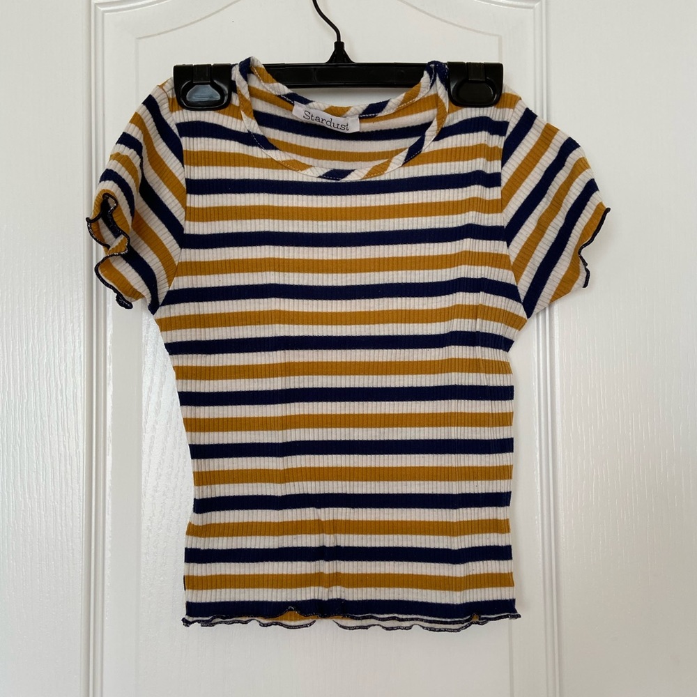 stardust - white/yellow/blue fitted tee